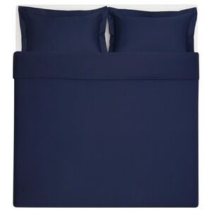 IKEA Dark Blue Duvet Cover and Pillow Shams Queen